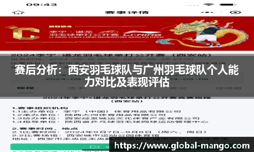 赛后分析：西安羽毛球队与广州羽毛球队个人能力对比及表现评估