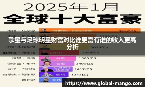 歌星与足球明星财富对比谁更富有谁的收入更高分析